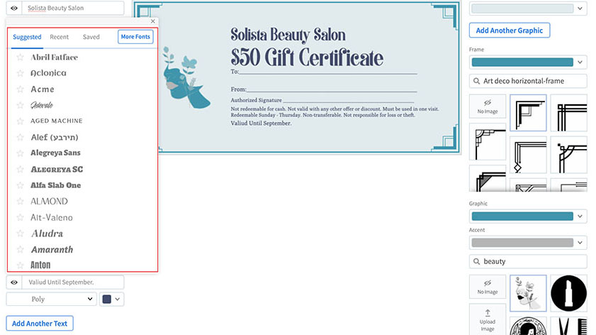 How to Make a Gift Certificate Using an Online Gift Certificate Maker